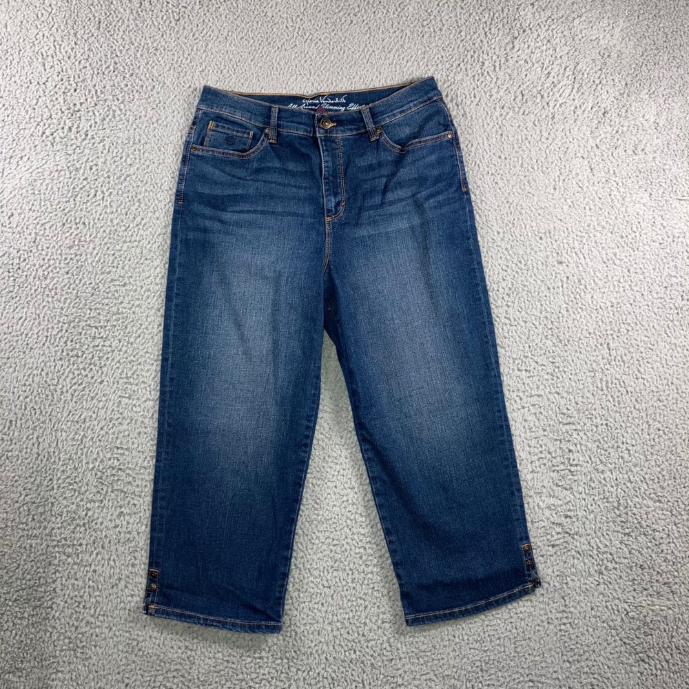 Gloria Vanderbilt All Around Slimming Capri‎ Jeans Women 8 High Rise Classic